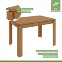 Ver mais imagens de Mesa de Jantar 4 Lugares Madeira Athenas Marrom Amêndoa Clean