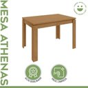 Ver imagem 7 de Mesa de Jantar 4 Lugares Madeira Athenas Marrom Amêndoa Clean