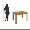 Ver imagem 4 de Mesa de Jantar 4 Lugares Madeira Athenas Marrom Amêndoa Clean