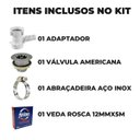 Ver imagem 2 de Adaptador para Máquina de Lavar Louça + Válvula Americana + Abraçadeira 1" + Fita Veda Rosca
