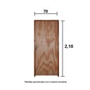 Ver imagem 3 de Kit Porta de Madeira 210x70cm Batente 11cm Fechadura Alavanca Rodam Abertura Direita Marrom/Mescla