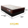 Cama Box Marfim Casal Preto Suede Toraflex 60x138x188 - 4