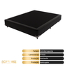 Cama Box Marfim Casal Preto Suede Toraflex 60x138x188 - 3