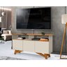 Rack para TV 3 Portas Borussia Off White Nature - 4