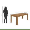 Ver imagem 4 de Mesa de Jantar 6 Lugares Madeira Athenas Marrom Amêndoa Clean