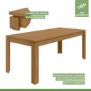 Ver mais imagens de Mesa de Jantar 6 Lugares Madeira Athenas Marrom Amêndoa Clean