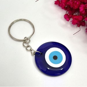 Chaveiro Talismã Olho Grego 3 Cm Proteção Inveja Mal Olhado