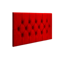 Ver imagem 1 de Cabeceira Painel Cama Box Solteiro 90 Cm Capitonê Suspensa - Vermelho Suede