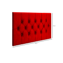 Ver imagem 5 de Cabeceira Painel Cama Box Solteiro 90 Cm Capitonê Suspensa - Vermelho Suede