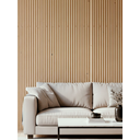 Ver imagem 2 de Painel Ripado Wpc Freijó 96x25cm 10mm - Revestimento Decorativo Parede Sala Quarto