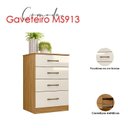 Ver imagem 6 de Guarda Roupa Solteiro Sobral e Cômoda Ms913 Freijó Off White– Moval