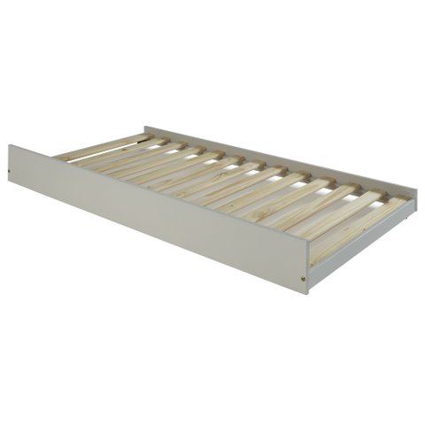 Cama Auxiliar Solteiro em Madeira Maciça Mv Outlet Branco