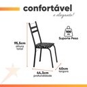Ver imagem 4 de Conjunto de Mesa Itália com 4 Cadeiras 1,20m Preto / Floral Granito Artefamol Preto Fosc
