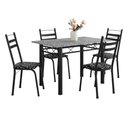 Ver imagem 1 de Conjunto de Mesa Itália com 4 Cadeiras 1,20m Preto / Floral Granito Artefamol Preto Fosc