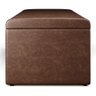 Calçadeira Recamier Baú para Cama Queen Dália 160x50 Cm W01 Couríssimo Marrom - Lyam - 7