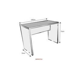 Mesa Reta Corp 25mm 180cm Bramov Móveis - 3
