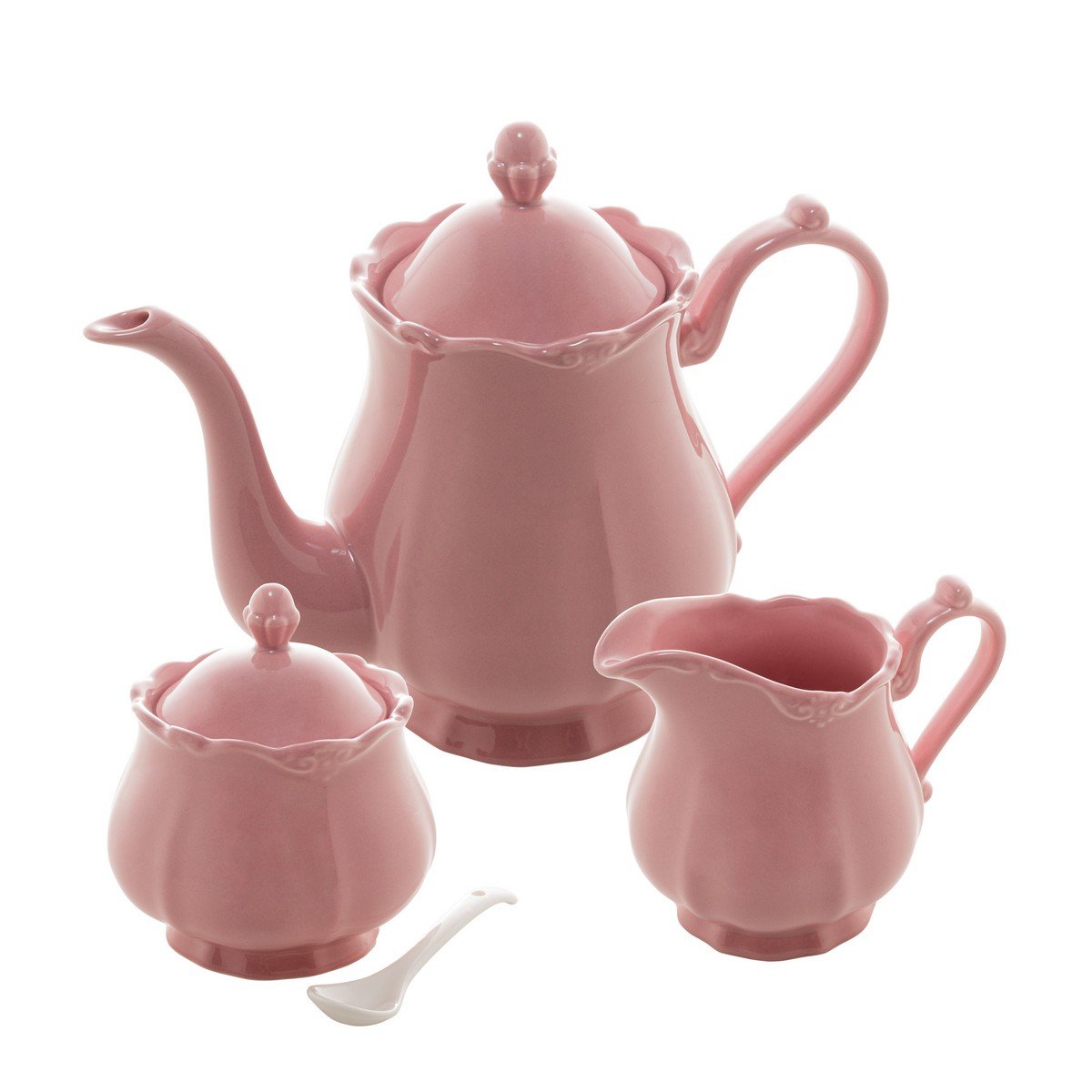 Cj 3pçs Porcelana P/chá Fancy Rose Rojemac 17749