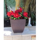 Ver imagem 1 de Vaso Planta 30x30 Moderno Trapézio Polietileno BGPLASTICOS V8 MARROM CHOCOLATE 020