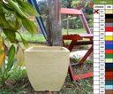Ver imagem 3 de Vaso Planta 30x30 Moderno Trapézio Polietileno BGPLASTICOS V8 MARROM CHOCOLATE 020