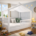 Ver imagem 1 de Cama Casinha Infantil Montessori de Madeira Maciça:branco