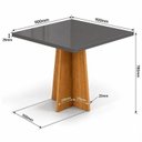 Ver imagem 4 de Canto Alemão Baú com Mesa Quadrada e 2 Cadeiras Mel Cinza Linha Bariloche