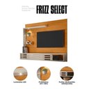 Ver imagem 3 de Estante Home Theater Suspenso Frizz Select Cinamomo Off White - Madetec