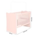 Ver imagem 2 de Quarto de Bebê Doce Sonho com Cômoda 2561 e Berço Simples 1 Qmovi Rosa Acetinado
