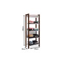 Ver imagem 3 de Guarda Roupa Closet Solteiro AZ1005 Armário c/ 5 Prateleiras Branco/Nogal - Tecno Mobili
