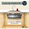 Cuba Pia Cozinha Gourmet Aço Inox 304 Retangular Acabamento Escovado 58x40 Tubrax - 5