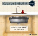 Ver imagem 5 de Cuba Pia Cozinha Gourmet Aço Inox 304 Retangular Acabamento Escovado 58x40 Tubrax