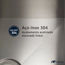 Ver imagem 4 de Cuba Pia Cozinha Gourmet Aço Inox 304 Retangular Acabamento Escovado 58x40 Tubrax