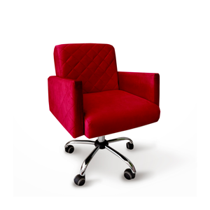 Poltrona Decorativa Giratória Juliana Veludo Mq Decor - Marsala