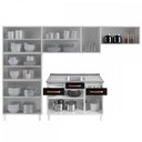 Ver imagem 3 de Cozinha de Aço Completa Mirage New 14 Portas 2 Gavetas com Vidro Branco 815486 - Telasul