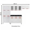 Ver imagem 4 de Cozinha de Aço Completa Mirage New 14 Portas 2 Gavetas com Vidro Branco 815486 - Telasul