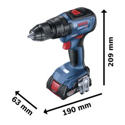 Parafusadeira/Furadeira Bosch Com Impacto GSB 18V-50 com Maleta + 2 Baterias 06019H51E0-000 - 13