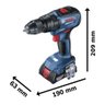 Parafusadeira/Furadeira Bosch Com Impacto GSB 18V-50 com Maleta + 2 Baterias 06019H51E0-000 - 13