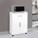 Ver imagem 2 de Balcão Armário Multiuso Micro-ondas para Cozinha Aurora Branco 2 Portas e 1 Gaveta