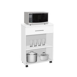 Balcão Armário Multiuso Micro-ondas para Cozinha Aurora Branco 2 Portas e 1 Gaveta - 3