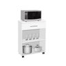 Balcão Armário Multiuso Micro-ondas para Cozinha Aurora Branco 2 Portas e 1 Gaveta - 3