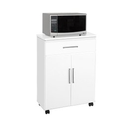Balcão Armário Multiuso Micro-ondas para Cozinha Aurora Branco 2 Portas e 1 Gaveta - 1