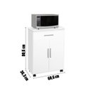 Ver imagem 4 de Balcão Armário Multiuso Micro-ondas para Cozinha Aurora Branco 2 Portas e 1 Gaveta