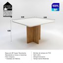 Ver imagem 5 de Sala de Jantar Agile 90x90 4 Lugares Tampo MDF Cadeiras Veludo Bege 90cm Bom Pastor Móveis