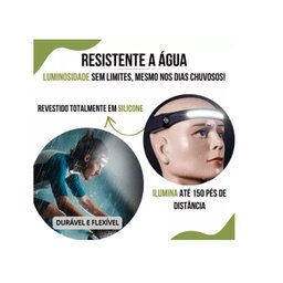 Lanterna De Cabeça Led Recarregável Fita Ajustável Usb - 3