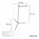 Ver imagem 3 de Papeleira De Piso Tripé Aço Inox - Kromus RD0108