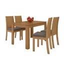 Ver imagem 3 de Conjunto Sala de Jantar 4 Lugares Retangular Tampo MDF Mesa e Cadeiras Athenas