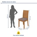 Ver imagem 5 de Conjunto Sala de Jantar 4 Lugares Retangular Tampo MDF 120cm Mesa e Cadeiras Athenas Amêndoa Clean/Suede Animale Bege