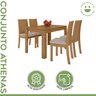 Conjunto Sala de Jantar 4 Lugares Retangular Tampo MDF Mesa e Cadeiras Athenas - 10