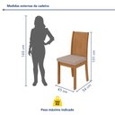 Ver imagem 5 de Conjunto Sala de Jantar 4 Lugares Retangular Tampo MDF 120cm Mesa e Cadeiras Athenas Marrom Amêndoa Clean/Veludo Naturale Creme