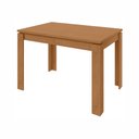Ver imagem 6 de Conjunto Sala de Jantar 4 Lugares Retangular Tampo MDF 120cm Mesa e Cadeiras Athenas Marrom Amêndoa Clean/Veludo Naturale Creme