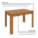 Ver mais imagens de Conjunto Sala de Jantar 4 Lugares Retangular Tampo MDF 120cm Mesa e Cadeiras Athenas Marrom Amêndoa Clean/Veludo Naturale Creme